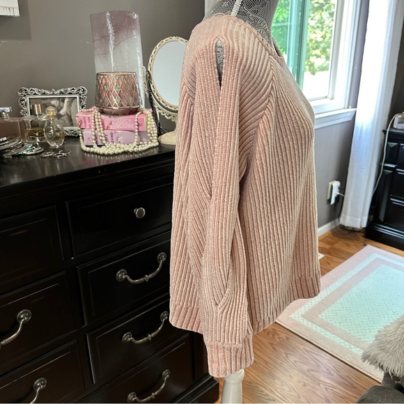 Calia by Carrie Underwood Blush Pink Ribbed Chenille Sweater XL - Picture 8 of 15